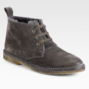 Vince Candice suede/shearling Chukka boots
